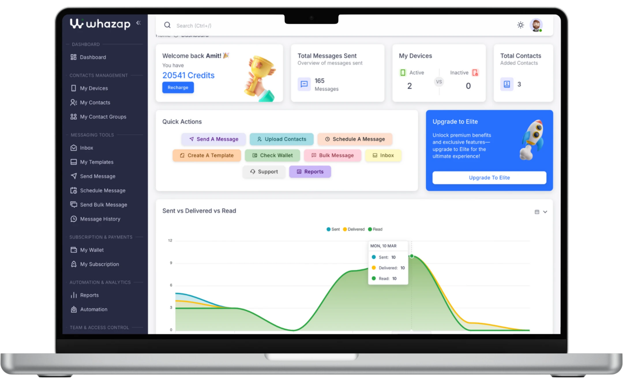 hero dashboard